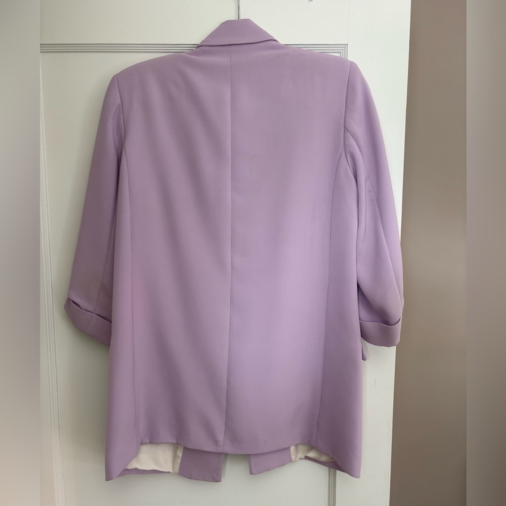 ZARA Lavender Cuffed Blazer - Picture 3 of 6